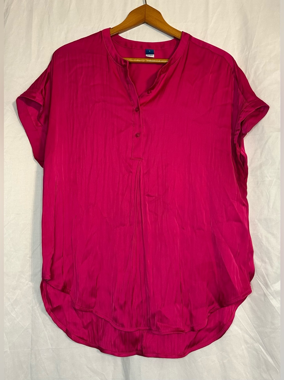 Old Navy Women’s Pink Short Sleeve Blouse size Large
